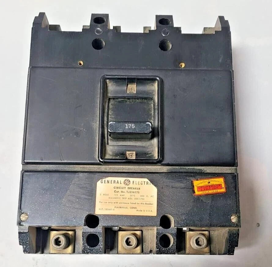 GE TJ236175 Circuit Breaker, 3-Pole, 175A, 600V