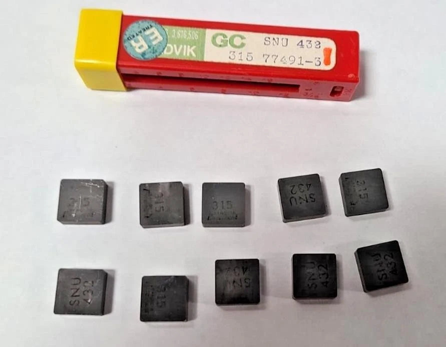 10 Pcs SANDVIK Coromant SNU 432 315 77491 3 Carbide Inserts Lathe Mill Turn New