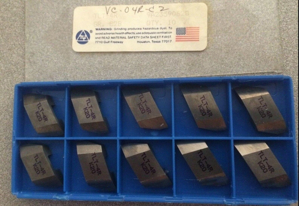 TGI TLT 4R C2B K20 Lathe Grooving Carbide Inserts 10 Pcs Tool Tools New
