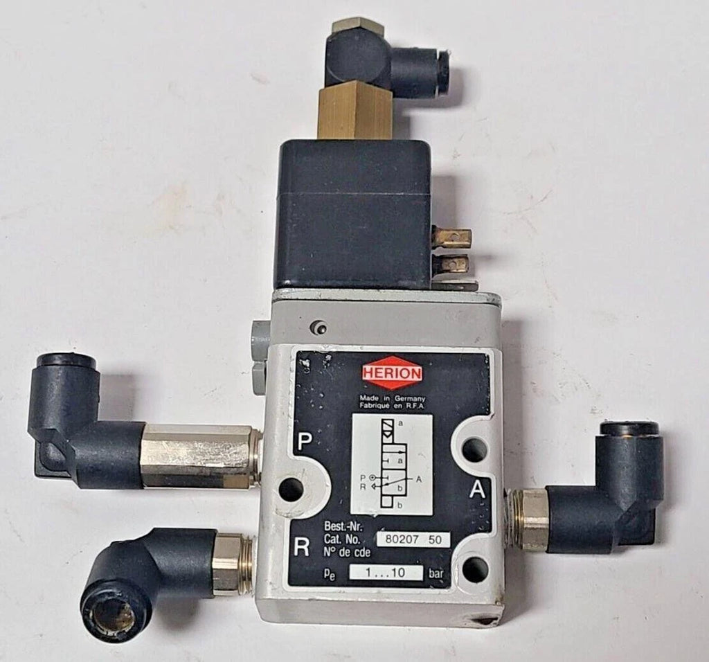 Herion 80207 50 SINGLE SOLENOID VALVE 0200 48 v Manifold block Coil