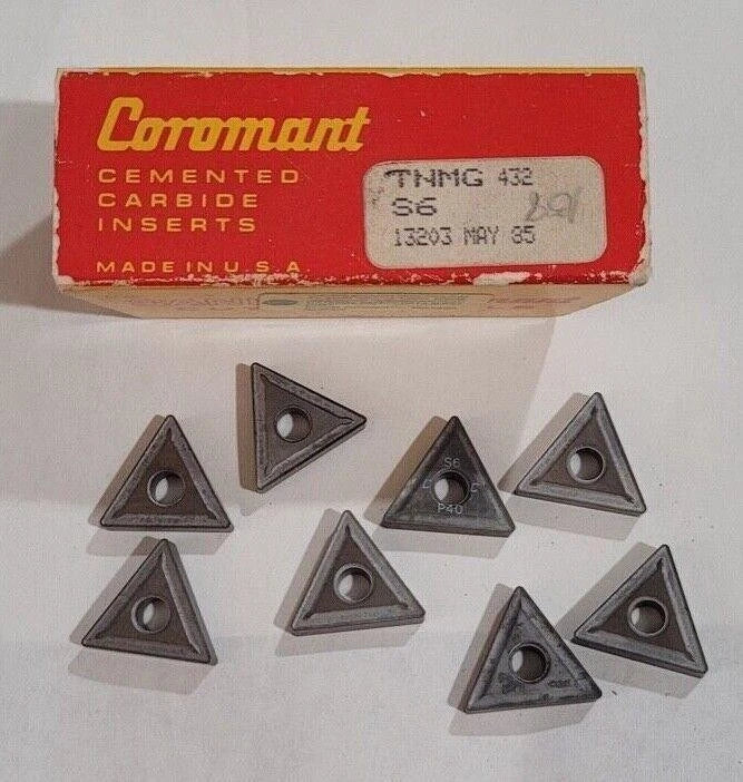 8 Pcs SANDVIK Coromant TNMG 432 S6 P40 Lathe Carbide Inserts