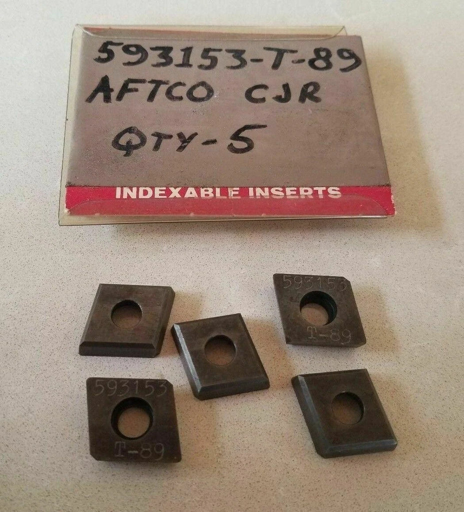 5 Pcs AFTCO CJR T-89 593153 Lathe Mill Carbide Inserts Tools