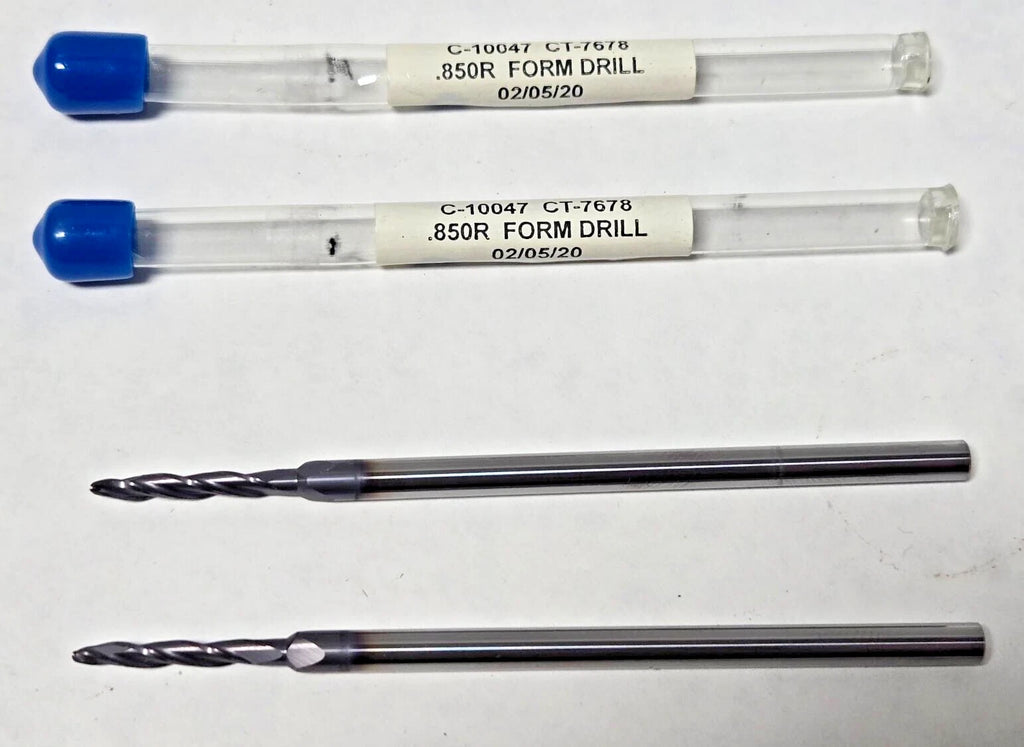 Lot of 2 .850R Form Drill Carbide C-10047 CT-7678 New