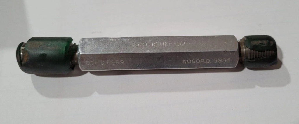 5/8-18 UNF-3B Thread Plug Gage GO & NO GO P.D. .5889 & No Go P.D. .5934