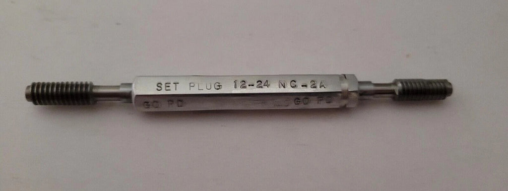 12-24 NC-2A Hemco GO & NO GO Thread Plug Gage GO P.D. .1879 & NOGO PD .1845
