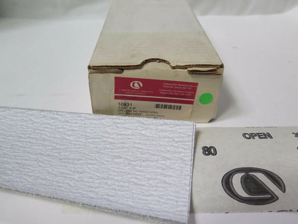 Carborundum Abrasives 3 2/3" x 9" S/C Dri-Lube Cut Paper Open 80 Grit 10831 New