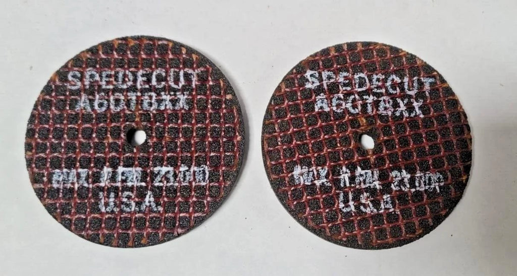Lot of 2 SPEDECUT A60 TBXX ABRASIVE CUTOFF WHEEL 23000 RPM 3 x 1/4 x 1/4 USA