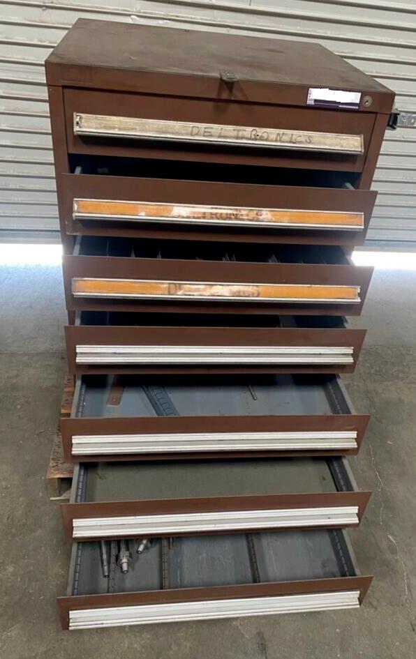 Stanley Vidmar 7 Drawers Cabinet Tool Box Storage Heavy Duty 30 x 27-1