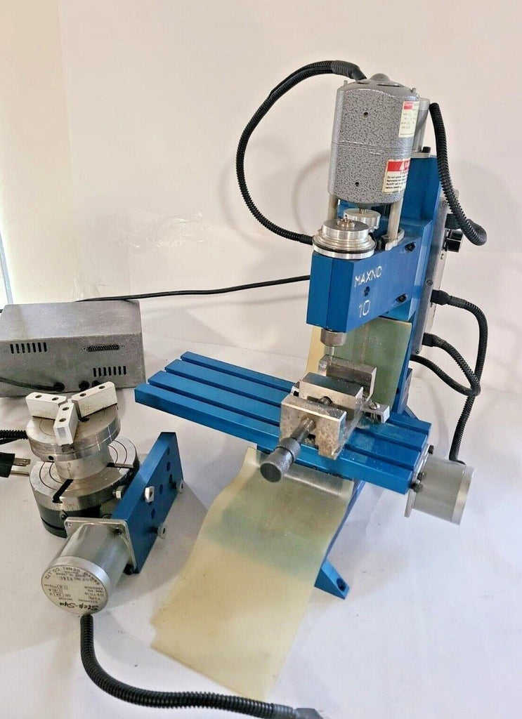 Maxnc 10 CNC Ready Mini Mill Milling Machine With 4th Axis and Power Supply