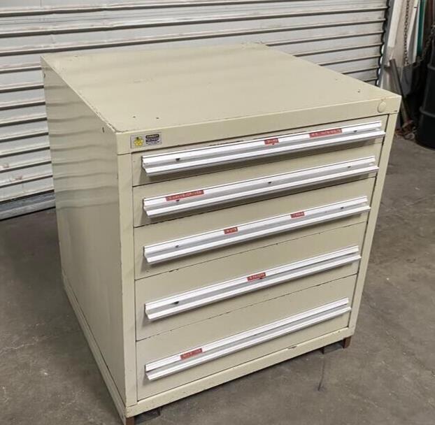 Stanley Vidmar 5 Drawers Cabinet Tool Box Storage Heavy Duty 30 x 28 x