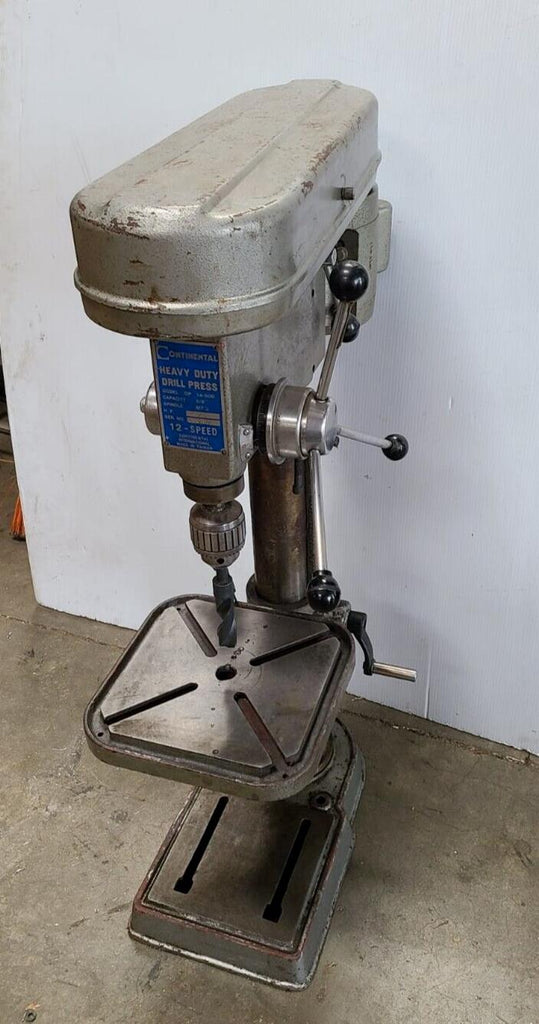 Continental Heavy Duty drill press DP 14-500 1/2 HP 12 Speed Single Phase