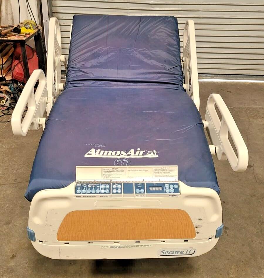 Stryker Secure II 3002 Hospital Bed Medical Electric Adjustable With Mattress Free Shipping