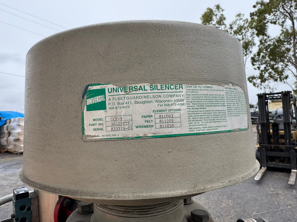 The RAM Roots Dresser Rotary Lobe Blower Model 418 System 40HP Motor Silencer Local Pickup