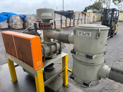 The RAM Roots Dresser Rotary Lobe Blower Model 418 System 40HP Motor Silencer Local Pickup