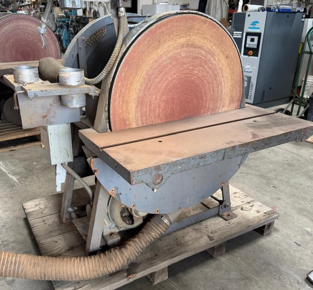 30” Double End Disc Sander Grinder 7.5HP Heavy Duty Machine Video Available