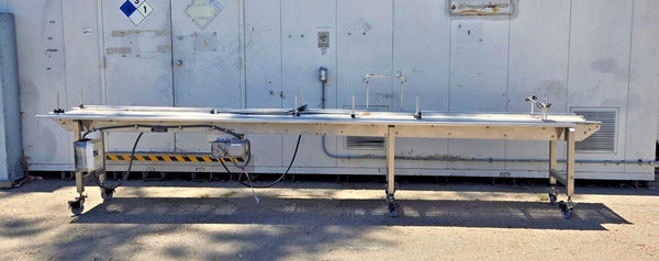 Stainless Steel Belt Conveyor 13" x 16 Ft Kleen Line Kleenline with SP500 VFD
