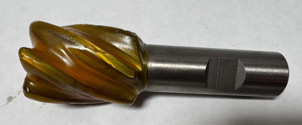 1-3/16" Dia 3/4" Shank Hanita 1207 M-42 End Mill 6 Flutes HSS Resharpened