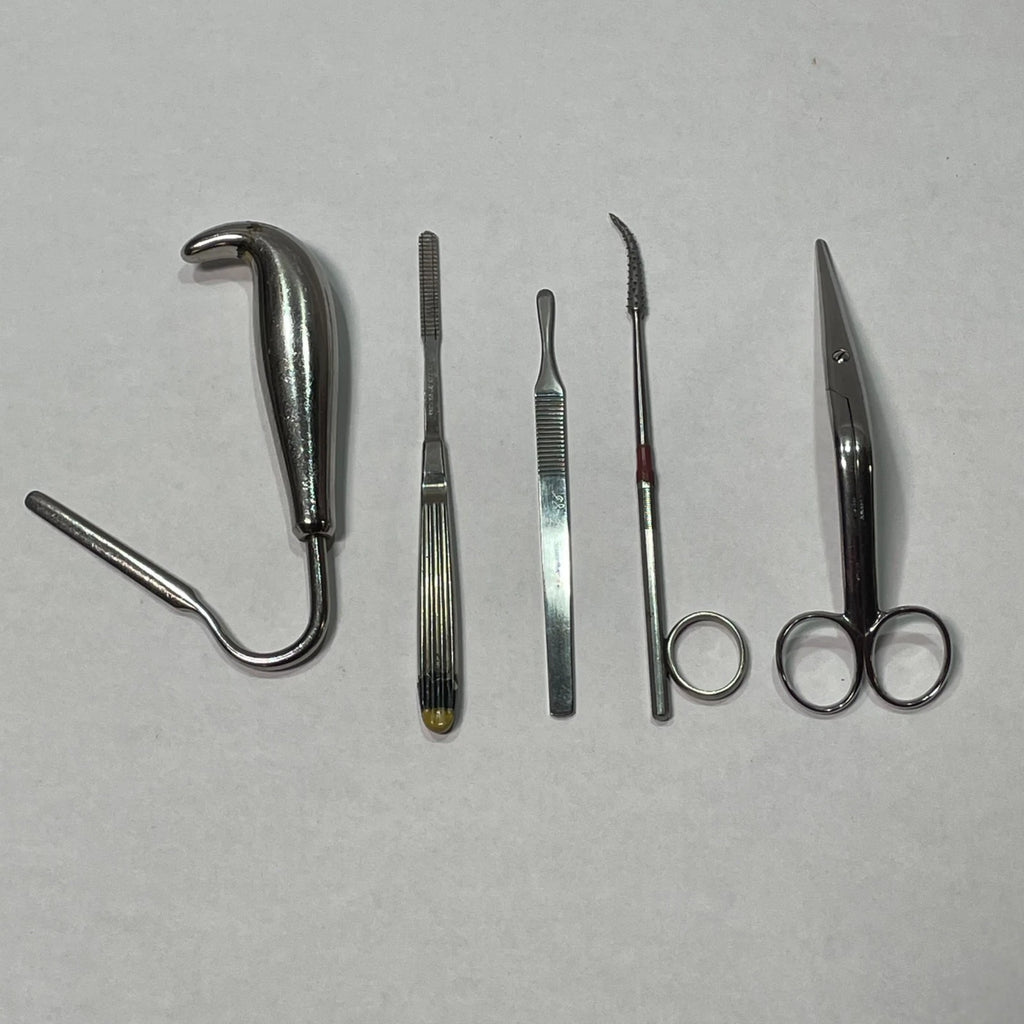 Lot of 5 Medical Surgery Tools Rasp File Surgical Scissors Salinger Nasal Knife