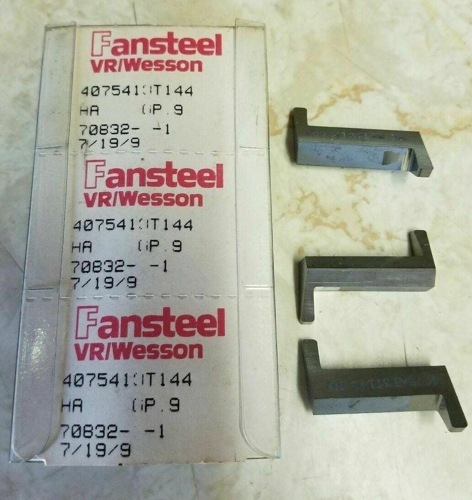 3 Pcs Fansteel VR/Wesson 4075413T144 HA GP.9 Carbide Inserts