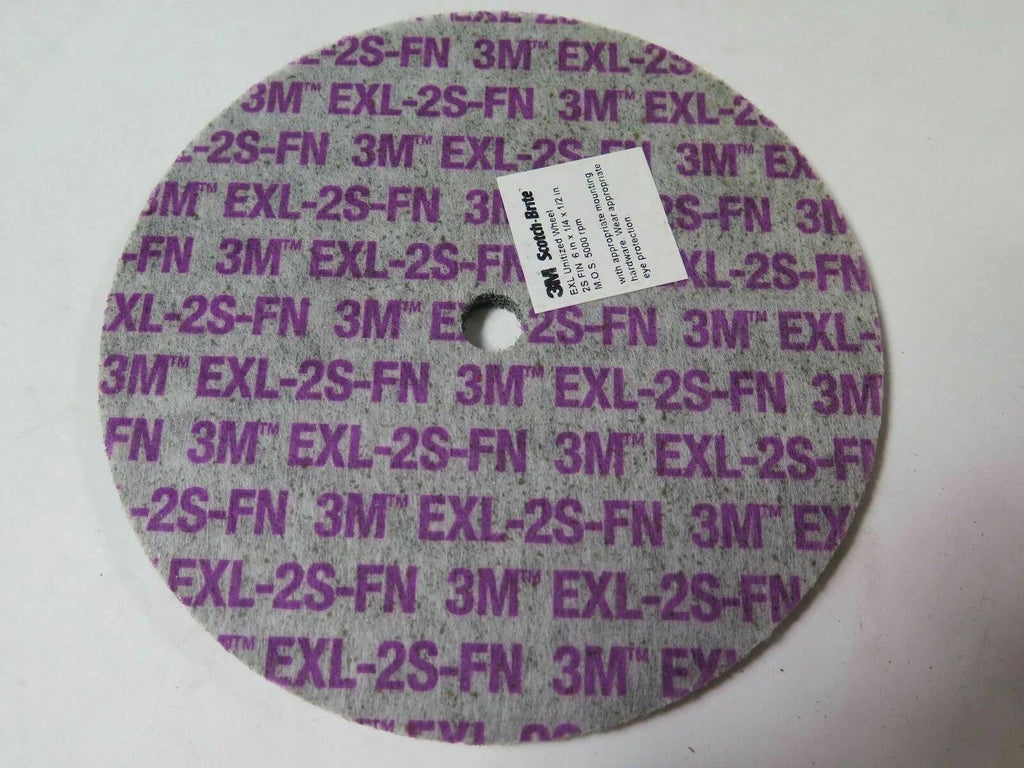3M 6 x 1/4 x 1/2" EXL Unitized Wheel 13741 2S Fin Max RPM 5000 Qty 1 Brand New