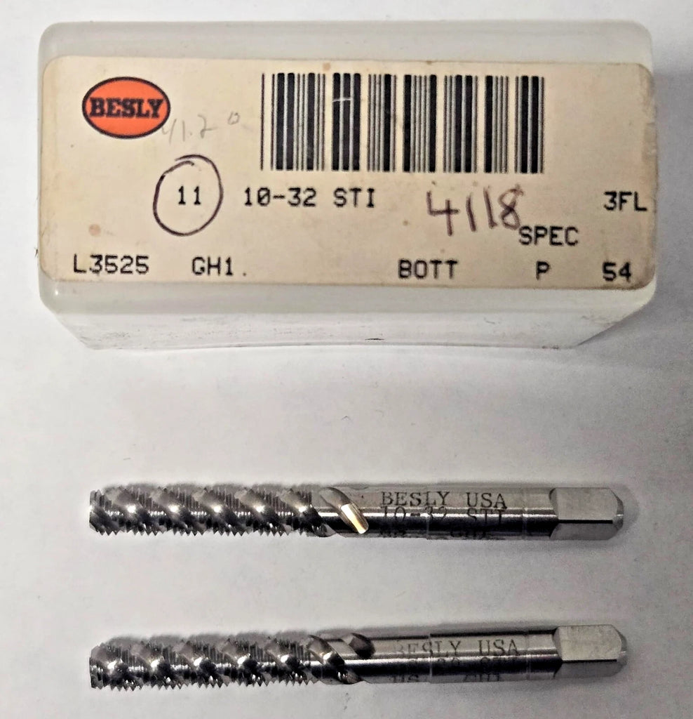 Lot of 2 Besly Tap 10-32 STI GH1 Bott 3 FL Brand New USA Made