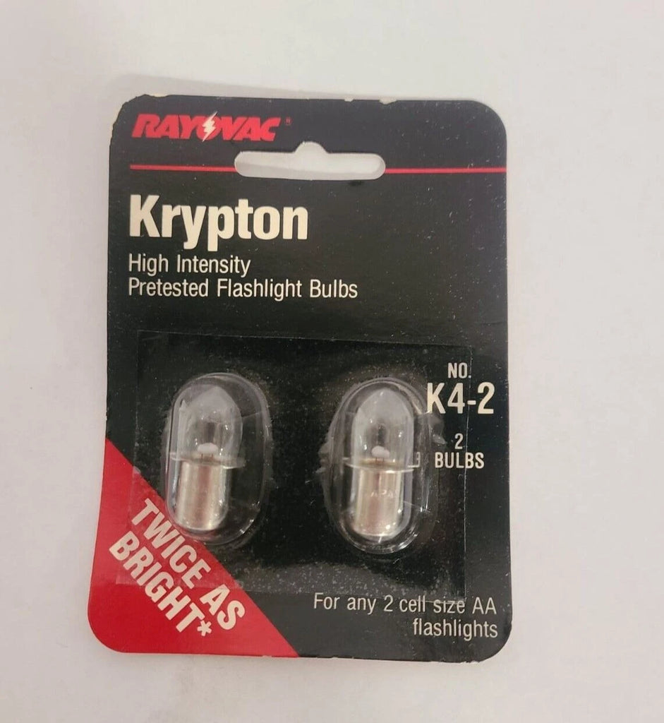 Lot Of 20 Rayovac Krypton Bulbs- Flashlight Bulbs K4-2 New Unopened
