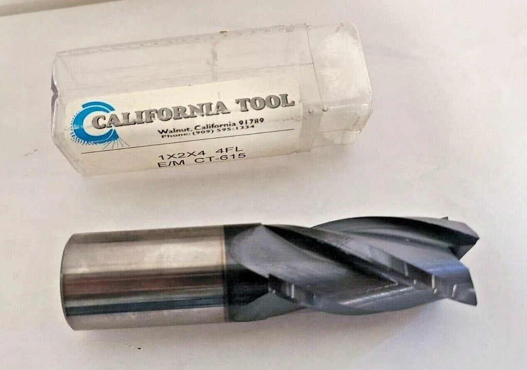 NEW SOLID CARBIDE END MILL 1 x 2 x 4 4 FLUTE California TOOL BIT E/M CT-615