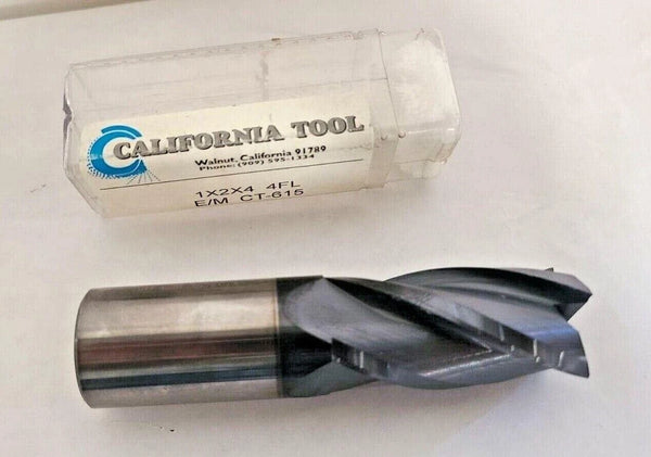NEW SOLID CARBIDE END MILL 1 x 2 x 4 4 FLUTE California TOOL BIT E/M CT-615