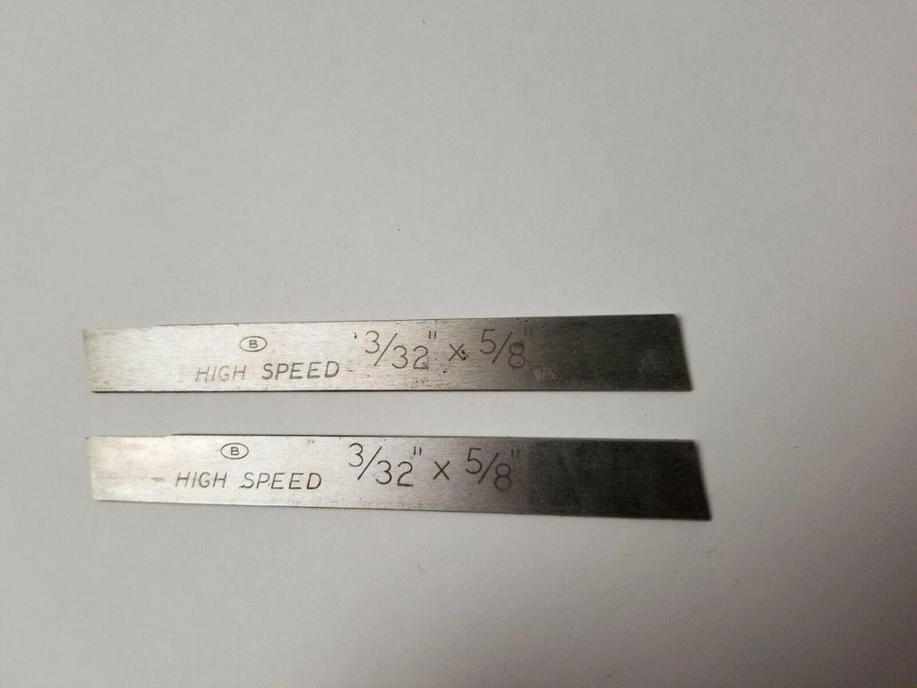 3/32 x 5/8 x 5" Rectangular Lathe Tool Cutting HSS Bit Blank BESLY Lot of 2 Pcs