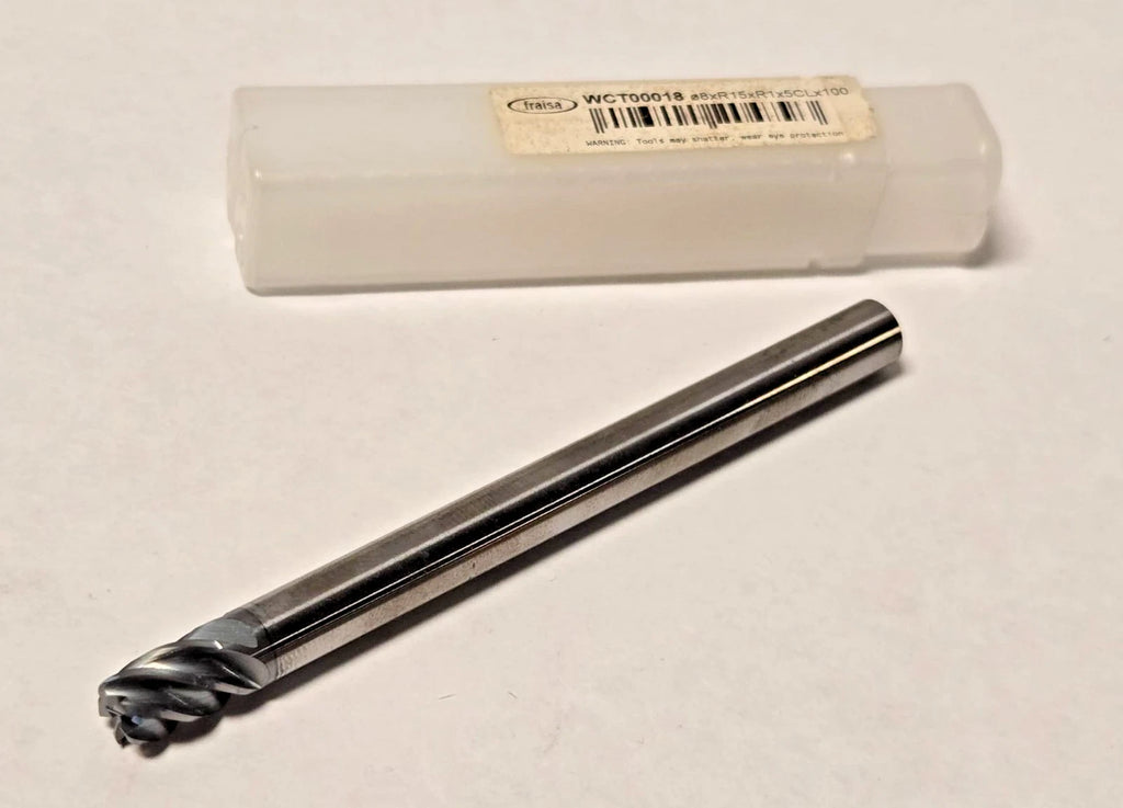 Fraisa Tool WCT00018 Brand New 8xR15xR1x5CLx100 Solid Carbide End Mill 5 Flute