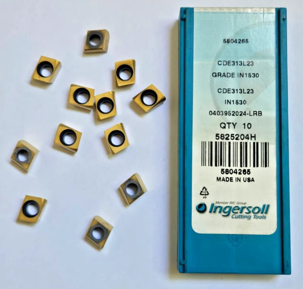 12 Pcs Ingersoll Cutting Tools CDE313L23 IN1530 Lathe Carbide Inserts