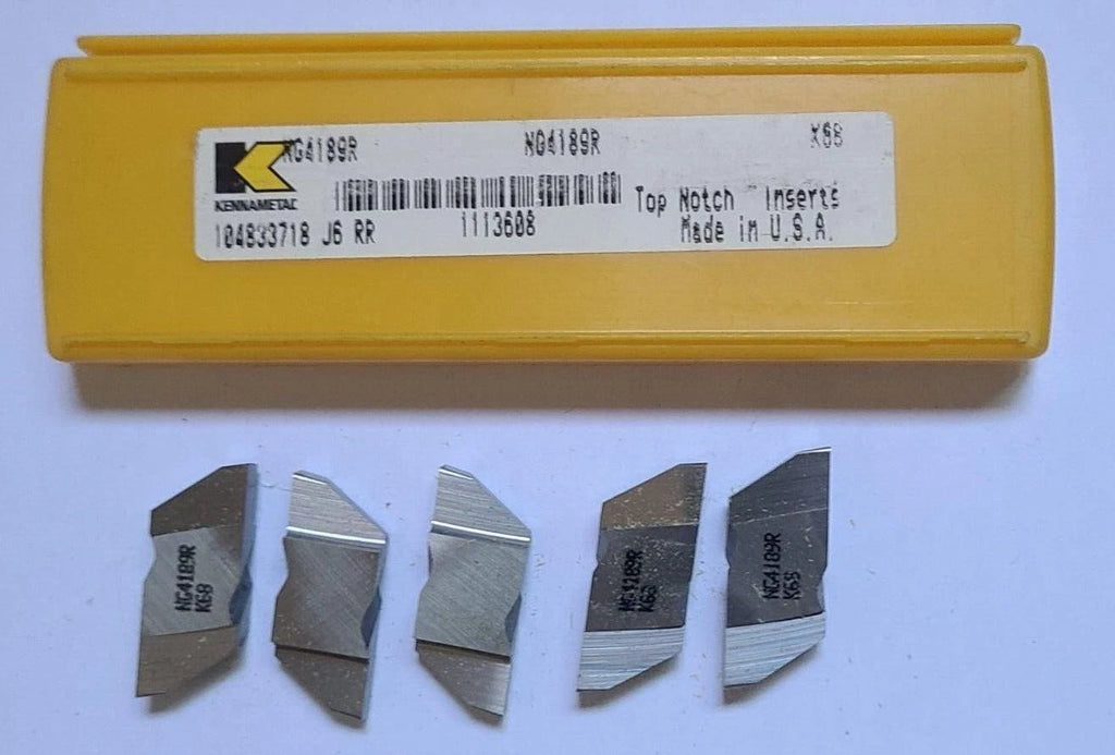 5 Pcs Kennametal NG 4189R K68 Grooving Carbide Inserts Lathe Top Notch New USA