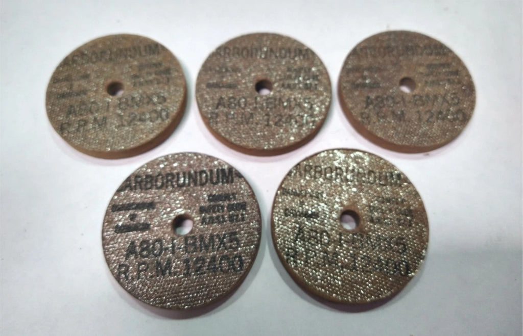 2x1/4/14 Carborundum Brown Grinding Wheels A80-I-BMX5 R.P.M 12400 Lot of 5
