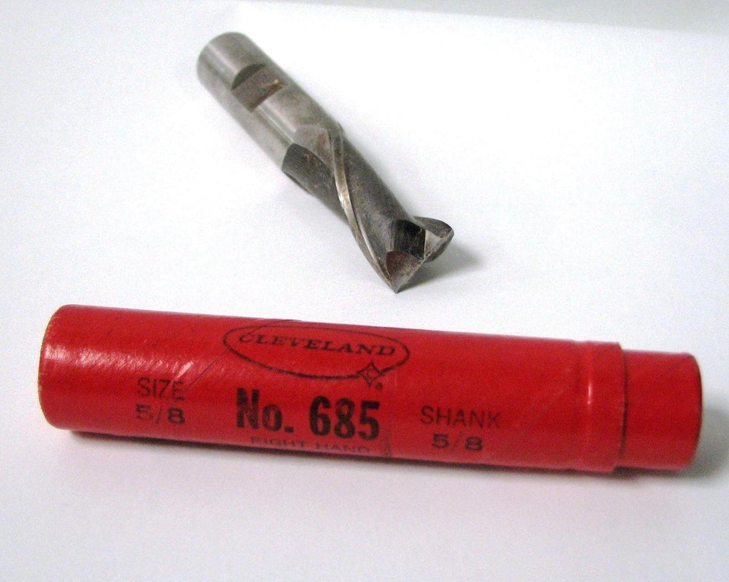 5/8" Cleveland # 685 HSS End Mill 5/8" Diameter 5/8" Shank 2 Flutes Brand New