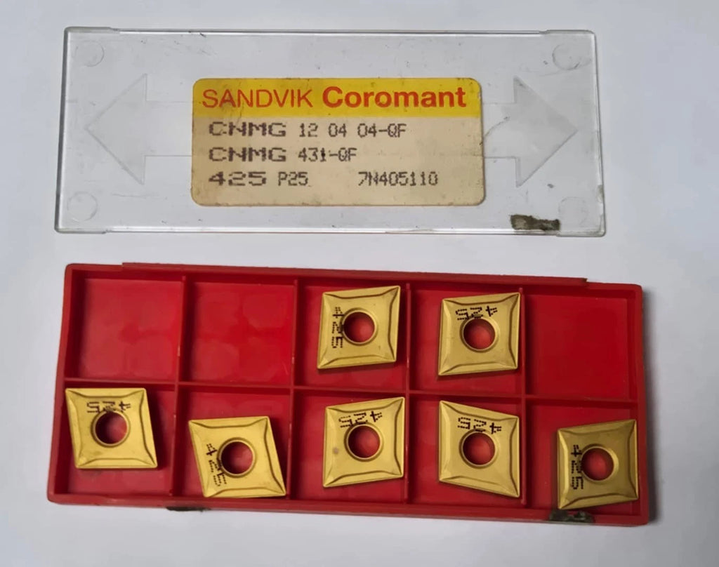 SANDVIK Coromant CNMG 431 QF 12 04 04-QF 425 P25 Lathe Carbide Inserts 7 Pcs New