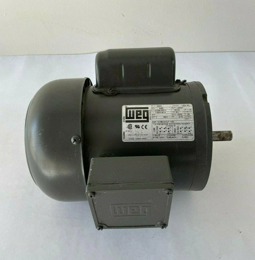 1/2 HP 3480 RPM 115/208-230 Volt AC Motor WEG B56C