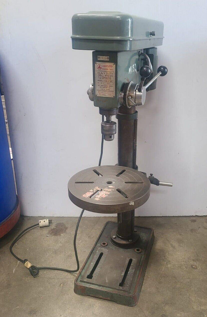 Associated Machine Heavy Duty drill press AG12-IND 3/4 HP 12 Speed Single Phase
