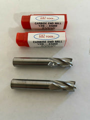 Lot of 2 Brand New HTC Solid Carbide End Mill 1/2