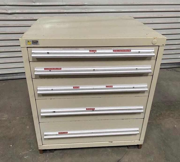 Stanley Vidmar 5 Drawers Cabinet Tool Box Storage Heavy Duty 30 x 28 x 33