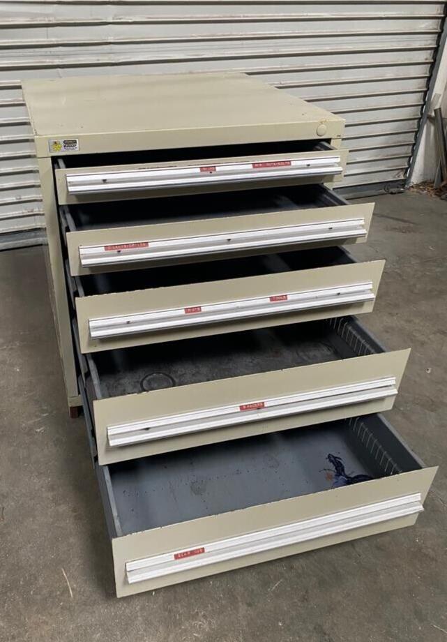 Stanley Vidmar 5 Drawers Cabinet Tool Box Storage Heavy Duty 30 x 28 x 33