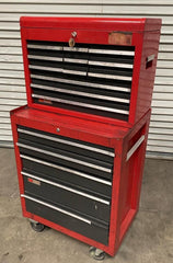 Sears CRAFTSMAN 17 Drawers Rolling Cart Cabinet Tool Box Chest Very Nice Wheels