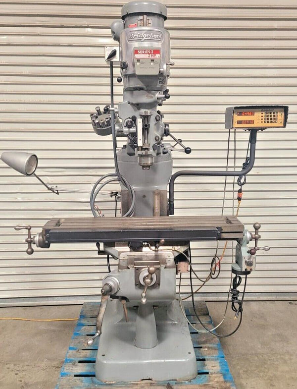 Bridgeport Series I Vertical Mill Milling Machine 2 HP DRO 9x42 Chrome Ways Nice Local Pickup