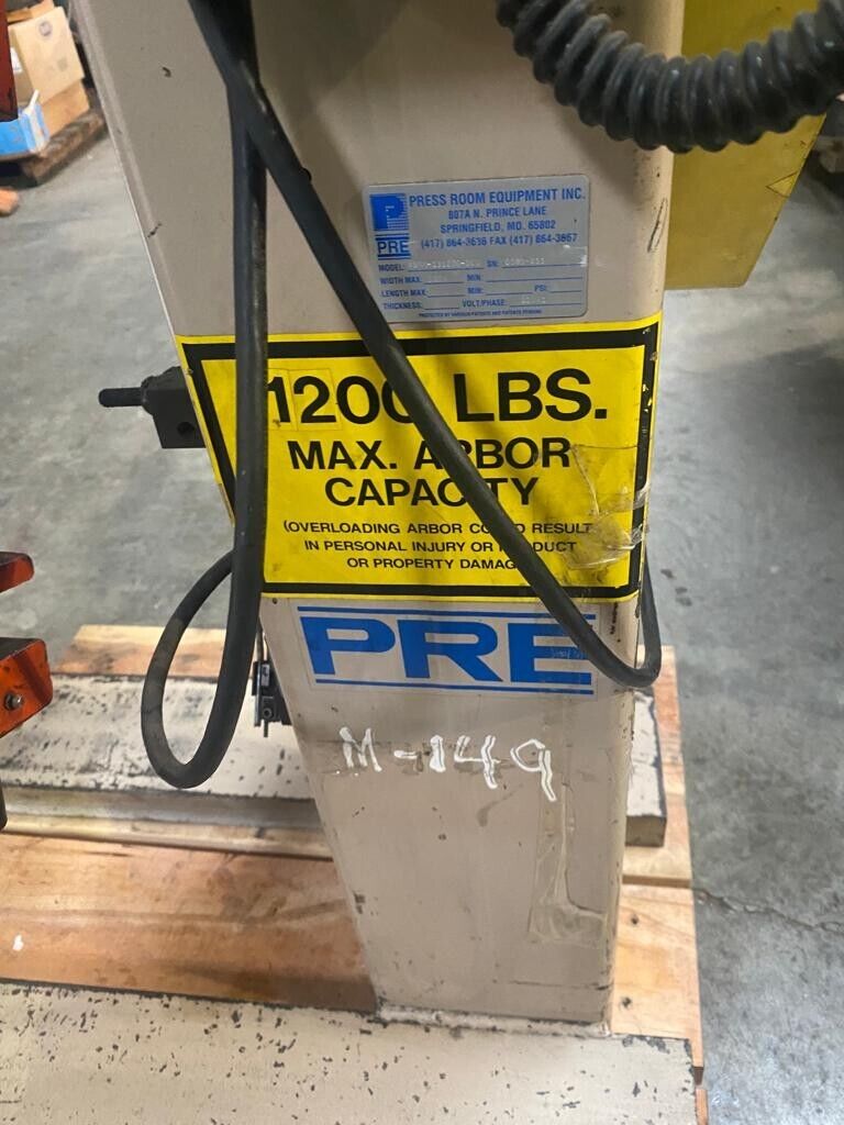 PRE PRESS ROOM EQUIPMENT  1,200 LBS STOCK COIL FEEDER Decoiler ASRM-131200-DCG