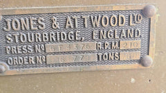 6 Ton Jones & Attwood Worcester Punch Press Machine