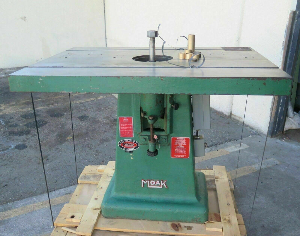 MOAK Machine Woodworking Shaper 7.5HP Baldor Motor Single Spindle Made in USA