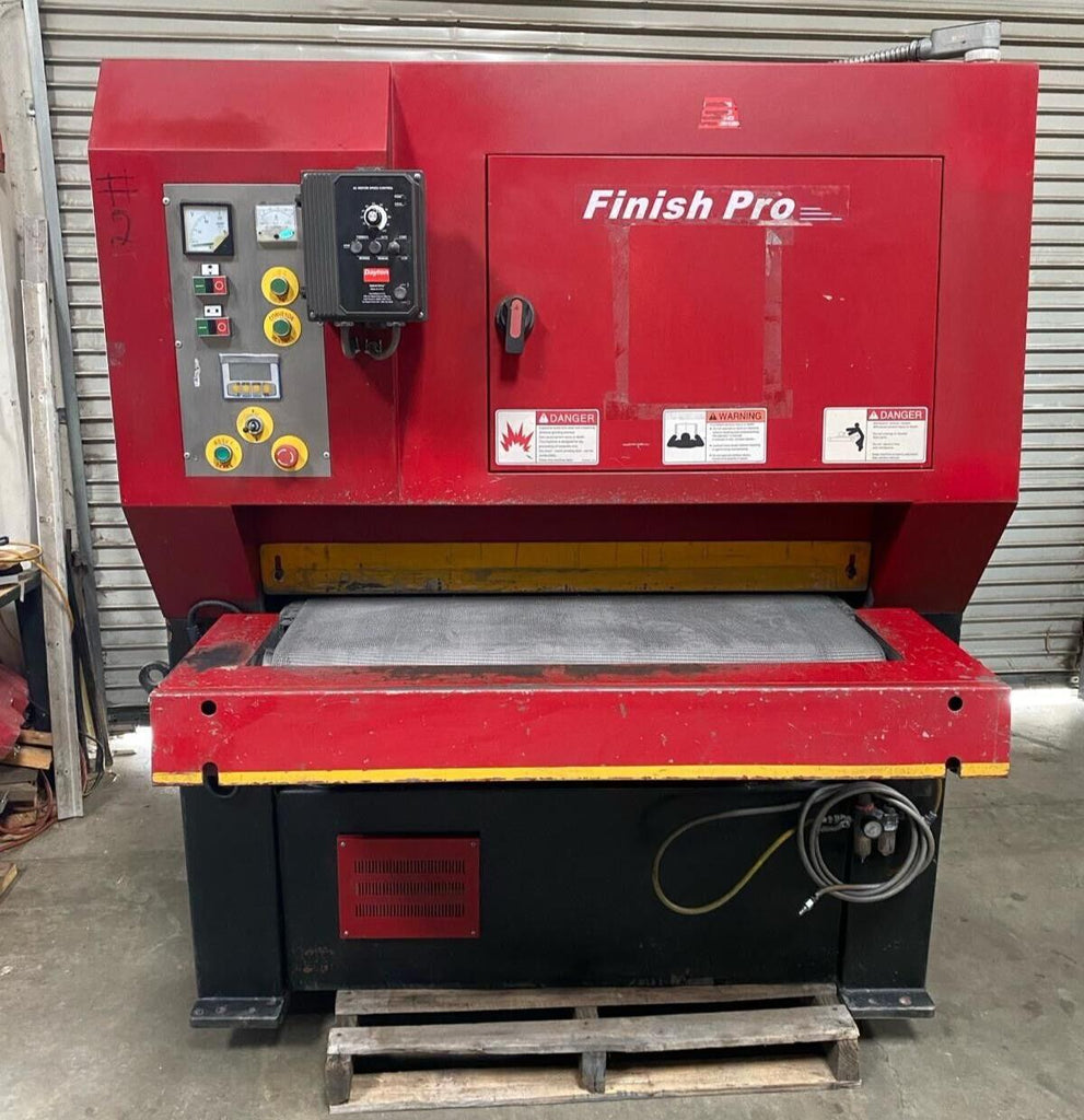 Finish Pro 15 HP Metal Wide Belt Sander Deburring Finishing FP-4075 Heavy Duty