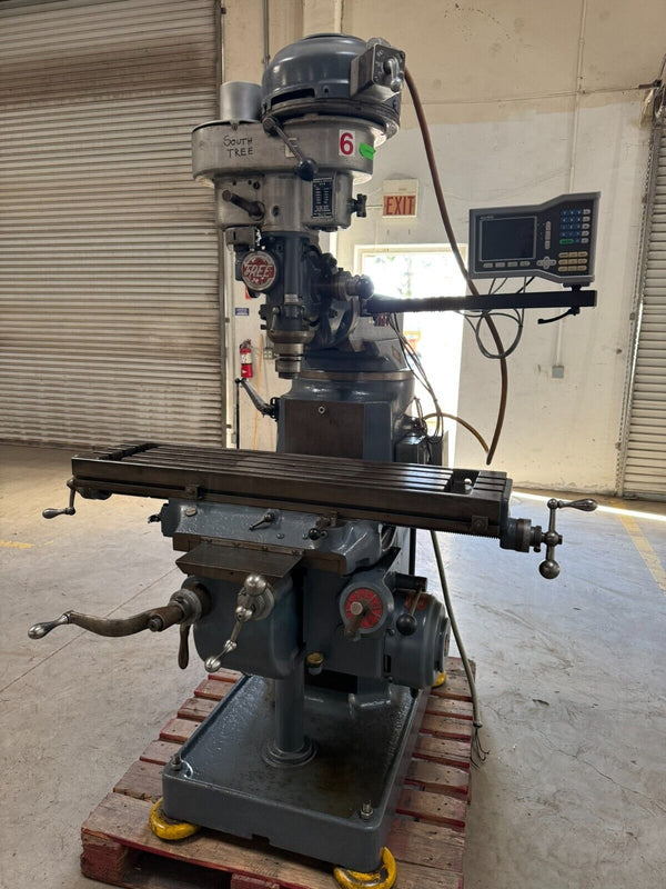 TREE Model 2UVR Variable Speed MILL Milling Machine Digital Read Out Power Feed