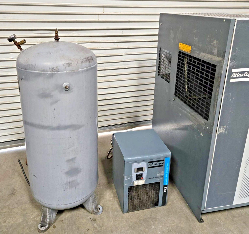 2015 Atlas Copco GA11VSD+ Rotary Screw Air Compressor 15HP With FX5 Dryer & Tank Local Pickup