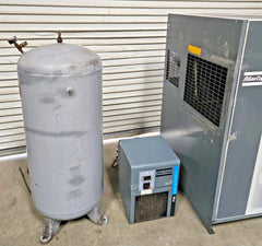 2015 Atlas Copco GA11VSD+ Rotary Screw Air Compressor 15HP With FX5 Dryer & Tank Local Pickup