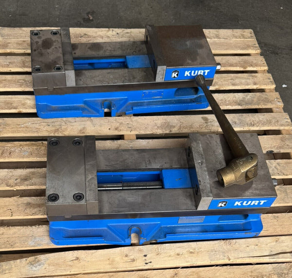 Lot of Two Kurt 8” machine vises D810 CNC Mill 10" Opening